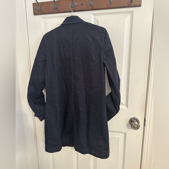 R Lauren Denim Trench Coat with Pockets - Picture 7 of 8